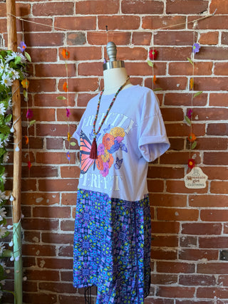 OOAK Autumn Collection- Upcycled Perfectly Imperfect Hybrid Tunic Tee Size Small