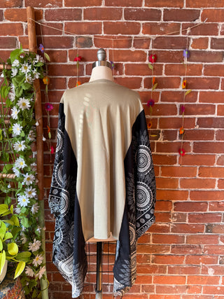 OOAK Autumn Collection - Upcycled Grateful Dead Inspired Hi Lo Poncho Top