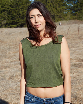 100% Cotton Autumn Sleeveless Wrap Top