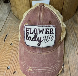 Boho Flower Lady Patch Hat