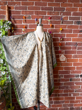 Summer Dreams 100% Silk Poncho Robe- Fair Trade Made