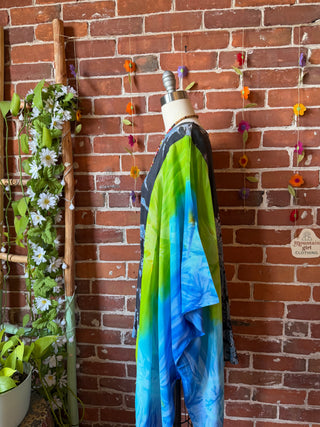 OOAK Summer Collection- Upcycled Tie Dye Flowy Poncho Top