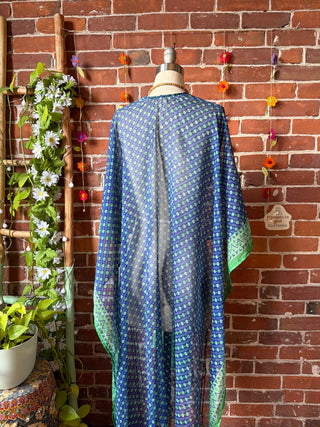 Summer Dreams 100% Silk Poncho Robe- Fair Trade Made