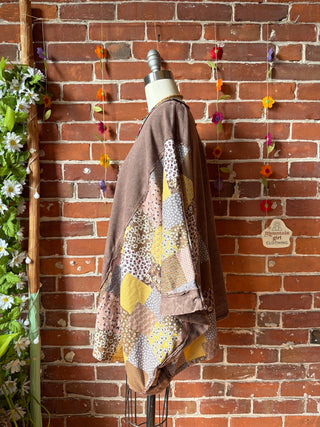 OOAK Summer Collection - Upcycled Flower Patch Patchwork Poncho Style Top 🌼