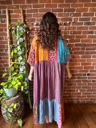 Coffee In The Morning Kantha Dress - Fits up to 3X
