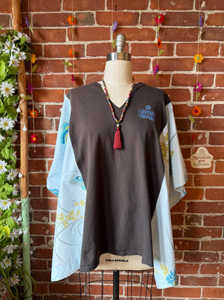 OOAK Autumn Collection- Upcycled Levitate 2017 Inspired Poncho Tee
