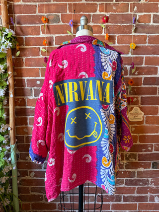 OOAK Summer Collection - Upcycled Nirvana inspired Vintage Kantha Jacket