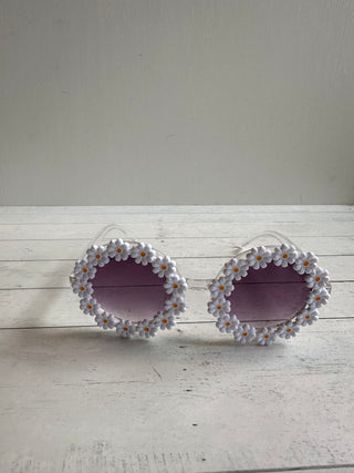 Round Daisy Flower Sunglasses
