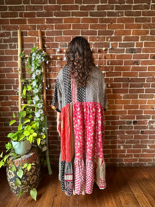 Coffee In The Morning Kantha Dress - Fits up to 3X