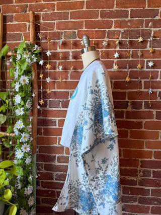 OOAK Autumn Collection - Upcycled Blue Goose Farm Veggies Hi Lo Poncho Top