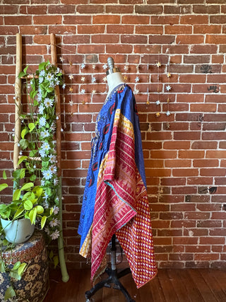 OOAK Autumn Collection - Upcycled Lainee Kantha Poncho Dress