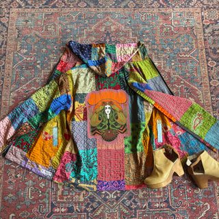 Billy Strings Inspired Kantha Patchwork Hooded Jacket