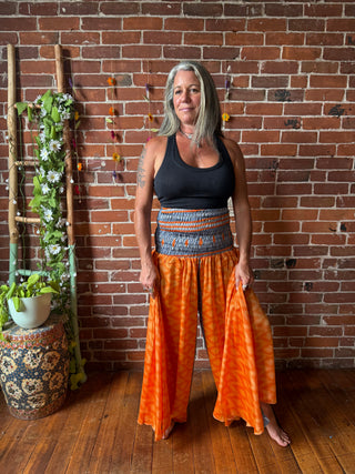 Festival Drift Recycled Sari Palazzo Pants - Fair Trade Made