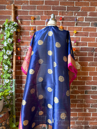 Summer Dreams 100% Silk Poncho Robe- Fair Trade Made