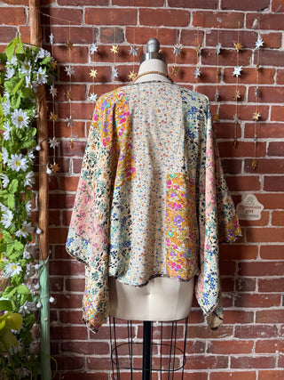 Meadow Mosaic Patchwork Cocoon Shawl