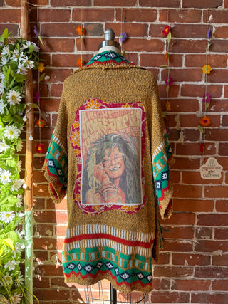 OOAK Autumn Collection - Pearl Classic Rock Retro Cardigan Sweater