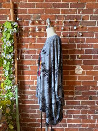 OOAK Winter Collection - Callisto Kantha Crescent Moon Tunic Poncho Top