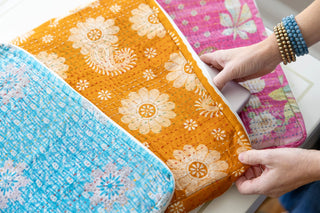 One of a Kind Kantha Laptop Bag - Fair Trade Made