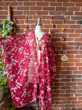 Summer Dreams 100% Silk Poncho Robe- Fair Trade Made