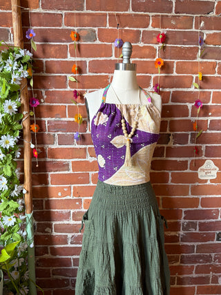Size 0-12 In Bloom Reversible Kantha Halter Top