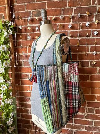 Patchwork Boho Quilted Zero Waste Handbag / Tote - Fair Trade Made