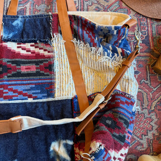 Second Hand Finds - Woven Tie Dye Boho Bag
