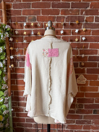 OOAK Winter Collection - Upcycled Flower Patch Patchwork Poncho Style Top 🌼