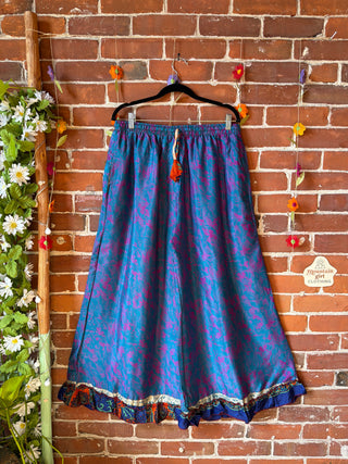 Size 14-18 Festival Drift Recycled Sari Pants - Fair Trade Made