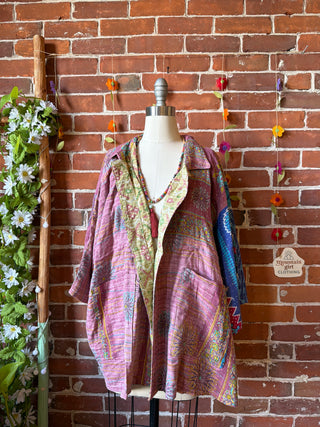 OOAK Summer Collection - Upcycled Jack Johnson inspired Vintage Kantha Jacket