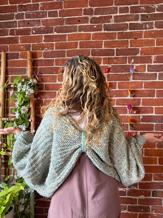 Moonlit Meadow Two-Way Sweater - Butterfly Style Knit Pullover