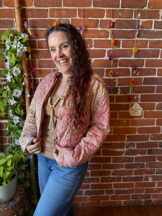 Second Hand Finds - Size Small Cropped Quilted Jacket - Final Sale
