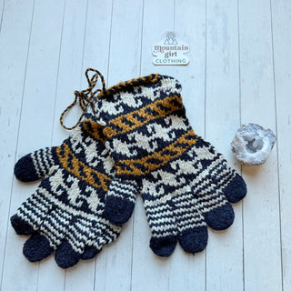 Party Like It's the 90s Wool Knit Gloves-Fair Trade Made- Final Sale