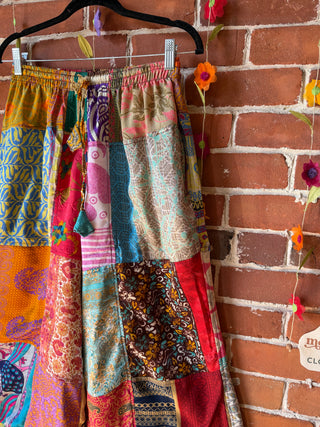 Kaleidoscope Patchwork Sari Lounge Pants - Available in Multiple - Fair Trade Made