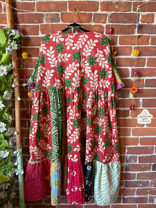 Coffee In The Morning Kantha Dress - Fits up to 3X