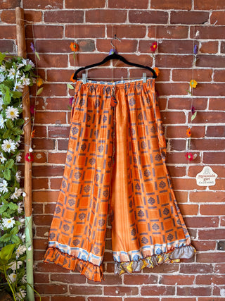 Size 14-18 Festival Drift Recycled Sari Pants - Fair Trade Made