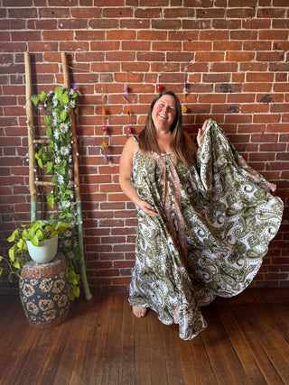 Delphia Recycled Sari Dress w/ Pockets