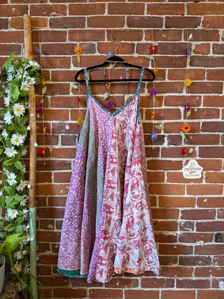 Coffee In The Morning Midi Kantha Summer Dress With Pockets - Fits up to 2X