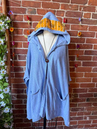 OOAK Autumn Collection- Upcycled Fleetwood Mac Hoodie Poncho