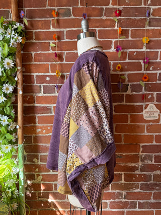 OOAK Summer Collection - Upcycled Peace Patch Patchwork Poncho Style Top