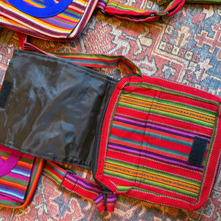 Mystery Rainbow Peace Sign Ikat Purse - Fair Trade Made- Final Sale