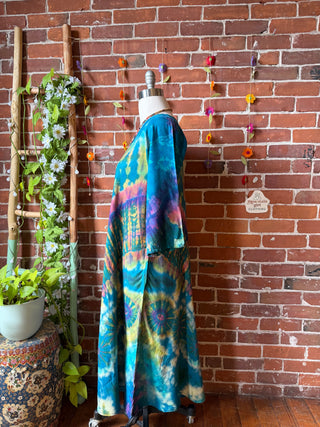 Oh So Flowy Tie Dye Long Sleeve Dress - Fair Trade Made