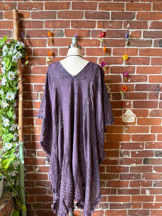 Autumn Skies Stonewashed Flowy Poncho Tunic - Multiple Colors Available- Fair Trade Made