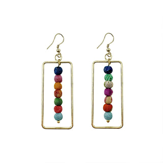 Kantha Framed Earrings