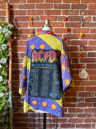 OOAK Summer Collection - Upcycled AC/DC inspired Vintage Kantha Jacket