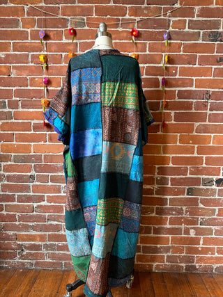 Juniper Patchwork Jacket Kimono- Jewel Tones