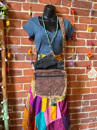 Spring Leaf Spirit Cotton Crossbody / Shoulder Bag - Fair Trade Made