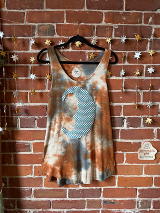 OOAK Winter Collection - Callisto Tie Dye Kantha Crescent Moon Tank Top - Multiple Sizes Available