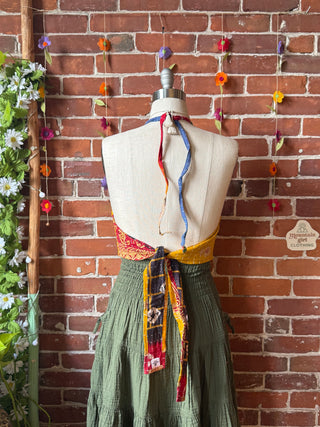 Size 0-12 In Bloom Reversible Kantha Halter Top