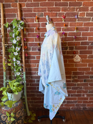 OOAK Autumn Collection-Tie Dye V-Neck Hybrid  Hi Lo Top