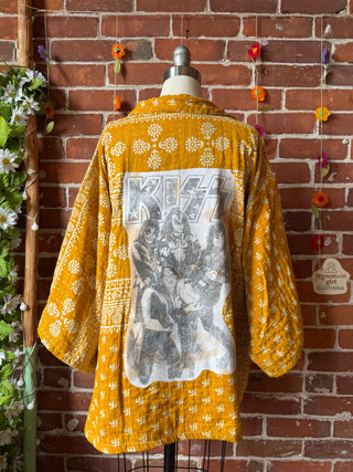 OOAK Summer Collection - Upcycled KISS inspired Vintage Kantha Jacket